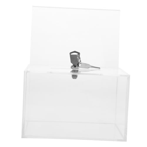 SOPOTUTU Abschließbare Transparente Acryl Spendenbox mit Schlitz für Abstimmung Vorschläge und Geldaufbewahrung Sichere Kummerkasten Box für Fundraising Vereine und Allgemeine Nutzung SOPOTUTU Abschließbare Transparente Acryl Spendenbox mit Schlitz für Abstimmung Vorschläge und Geldaufbewahrung Sichere Kummerkasten Box für Fundraising Vereine und Allgemeine Nutzung von SOPOTUTU