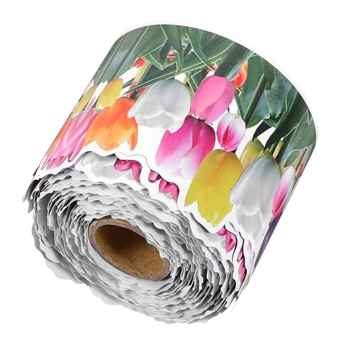 SOPOTUTU Adorable Tulpen Randaufkleber Papier Dekorationsbordüre für Klassenzimmer Büro und Zuhause Abwischbarer Leichter und Strapazierfähiger Blumenrahmen zur Wand und Fensterdekoration SOPOTUTU Adorable Tulpen Randaufkleber Papier Dekorationsbordüre für Klassenzimmer Büro und Zuhause Abwischbarer Leichter und Strapazierfähiger Blumenrahmen zur Wand und Fensterdekoration von SOPOTUTU