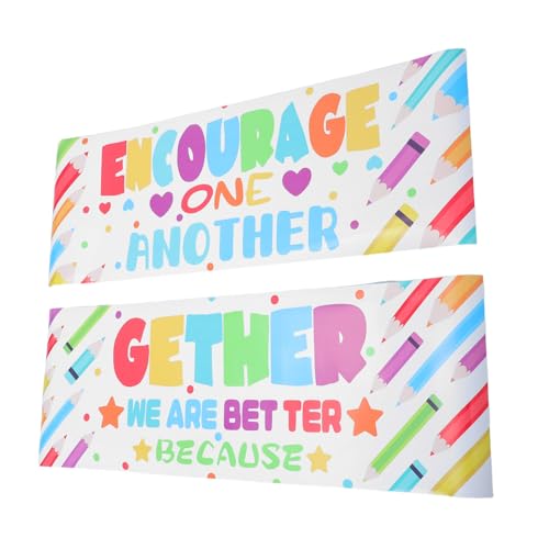 SOPOTUTU Back To School Wandtattoo PVC Schulflur Banner Ablösbar Klassenzimmer Dekoration für Pinnwand und Unterrichtsräume Bunte Wandaufkleber für Schule und Bibliothek von SOPOTUTU