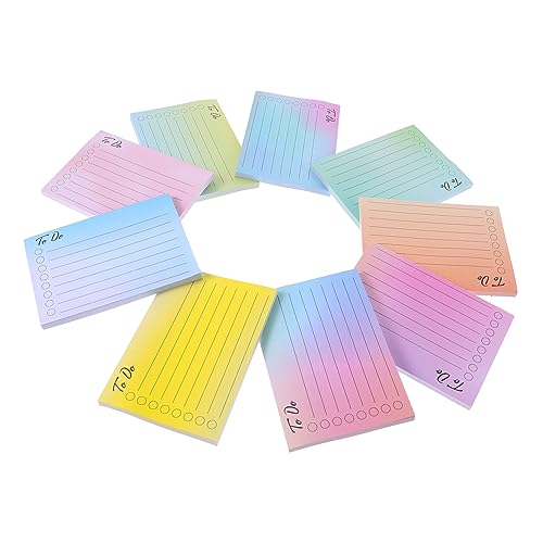 SOPOTUTU Bunte Selbstklebende Notizblöcke Bücher mit Regenbogenfarben Kreative Haftnotizen für Büro und Schule Erinnerungen und Planer von SOPOTUTU