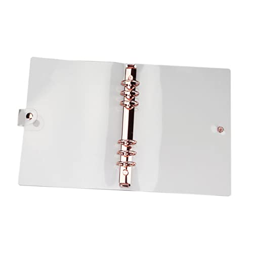 SOPOTUTU Dekorativer Lose Binder aus PVC Notizblock Abdeckung Kreative Ringe Binder für Tagebücher und Notizen Robuste und Stilvolle Schutzhülle Roségold von SOPOTUTU