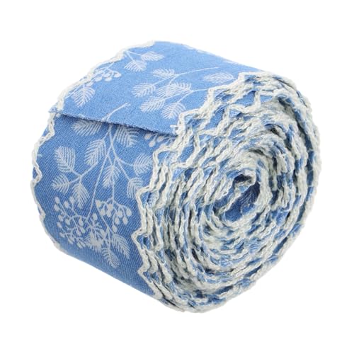 SOPOTUTU Denim Band mit Spitzenkante Vielseitiges Jeansstoff Band für Diy Bekleidungs und Schuhdekorationen Haarschleifen und Stirnbänder Mittleres mit Weißer von SOPOTUTU