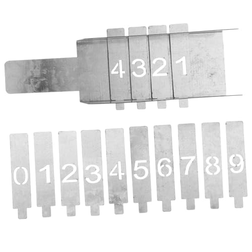 SOPOTUTU Einstellbare Zahlen Schablonen aus Robustem Eisen Wiederverwendbare Spray Paint Stencils für Holz DIY Malerei und Handwerk Große Hohle Ziffern Vorlagen für Präzise Nummerierung von SOPOTUTU