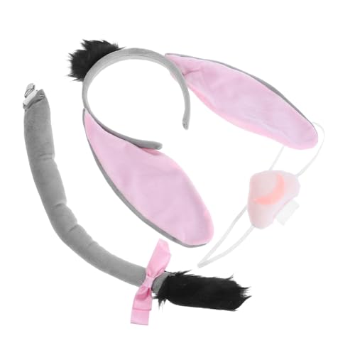 SOPOTUTU Esel Kostüm mit Weichen Hängenden Ohren Nasen accessoires Farmtier kostüm für Geburtstagsfeiern Cosplay und Fantasievolles Rollenspiel SOPOTUTU Esel Kostüm mit Weichen Hängenden Ohren Nasen accessoires Farmtier kostüm für Geburtstagsfeiern Cosplay und Fantasievolles Rollenspiel von SOPOTUTU