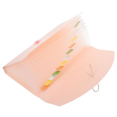 SOPOTUTU Fächermappe für Rechnungen Tragbarer Organizer Akordeon Design für Schule Büro und Haushaltsquittungen Rosa Dokumentenaufbewahrung für Einfache Ordnung von SOPOTUTU