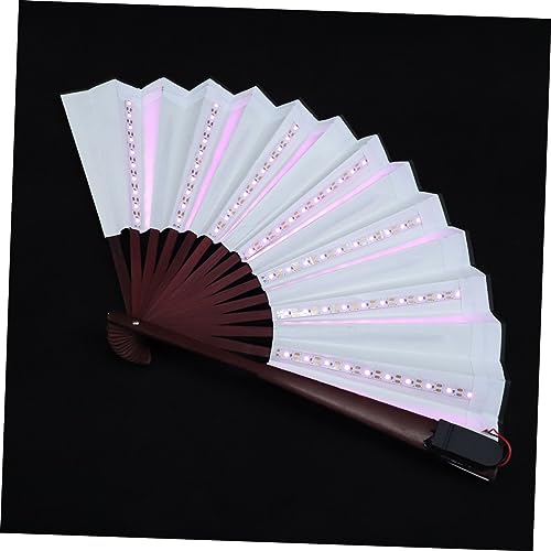 SOPOTUTU Faltbarer LED Fächer mit Leuchtendem Kreatives Performance für Bühnenauftritte Partys und Festivals für Rave Events und Besondere Anlässe von SOPOTUTU