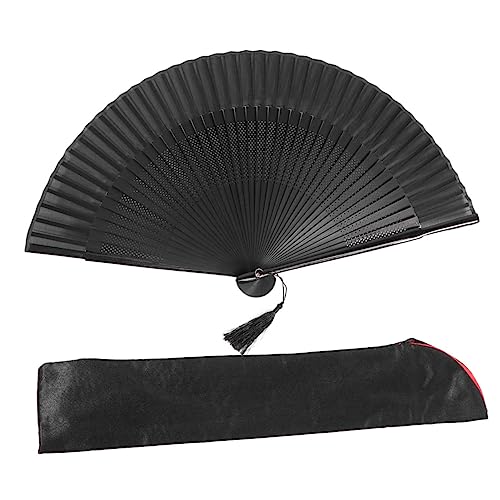 SOPOTUTU Faltfächer Schwarz Eleganter Handfächer für Tanz Hochzeit Dekoration Antike Kunst mit Schwarzem Fächerbezug Stilvolles Accessoire für Freunde Familie SOPOTUTU Faltfächer Schwarz Eleganter Handfächer für Tanz Hochzeit Dekoration Antike Kunst mit Schwarzem Fächerbezug Stilvolles Accessoire für Freunde Familie von SOPOTUTU