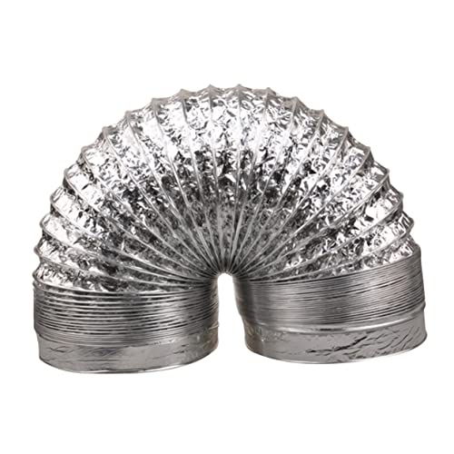 SOPOTUTU Flexibler Hitzebeständiger Aluminiumfolie Lüftungsschlauch Doppellagig Verstärkt für Abluft Trockner und Lüftungssysteme Geeignet für Hvac Bad Gewächshaus Grow Zelt von SOPOTUTU
