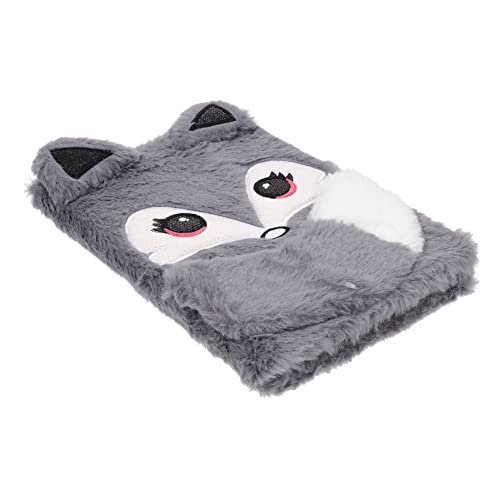 SOPOTUTU Fluffy Notizbuch mit Plüschiger Fuchs Abdeckung für Cartoon Design Tragbar für Schule und Reisen Perfektes Journal für Kreative Ideen und Notizen von SOPOTUTU