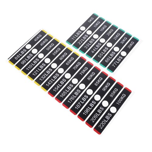 SOPOTUTU Gewichtsblock Aufkleber Set Selbstklebende Fitnessgeräte Sticker Tags Beschriftete Gewichtsetiketten mit Praktischem Halt für Gym Equipment Leicht Lesbar Geeignet für SOPOTUTU Gewichtsblock Aufkleber Set Selbstklebende Fitnessgeräte Sticker Tags Beschriftete Gewichtsetiketten mit Praktischem Halt für Gym Equipment Leicht Lesbar Geeignet für von SOPOTUTU