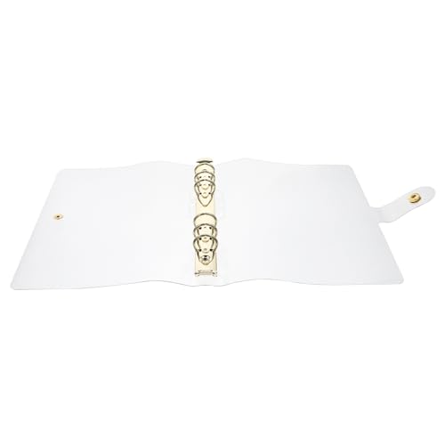 SOPOTUTU Goldener PVC Notizbuch Schutzhülle Transparent Sechsloch Ringbuch Umschlag Langlebige Flexible Buchhülle für Schüler und Reisehandbücher von SOPOTUTU