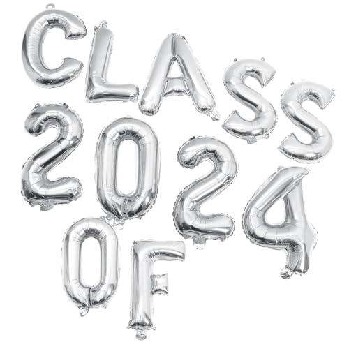 SOPOTUTU Graduationsballon Set Silber Class Of Aluminiumfolie Langlebig Wiederverwendbar Partydeko für Abschlussfeier und Klassenraum Dekorative Ballongirlande für Unvergessliche SOPOTUTU Graduationsballon Set Silber Class Of Aluminiumfolie Langlebig Wiederverwendbar Partydeko für Abschlussfeier und Klassenraum Dekorative Ballongirlande für Unvergessliche von SOPOTUTU