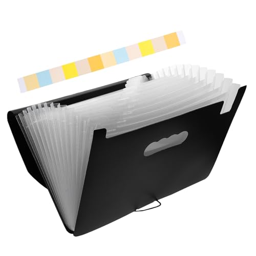 SOPOTUTU Großer Aktenordner mit Fächern und Deckel Erweiterbarer Desktop Ordner für Dokumente Vielseitiger Bürobedarf zur Übersichtlichen Aufbewahrung Wichtiger Unterlagen von SOPOTUTU