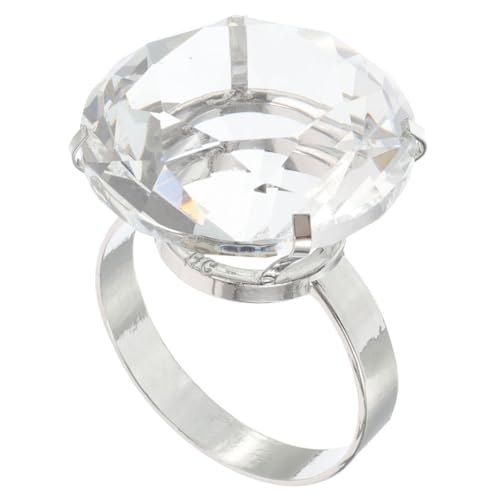 SOPOTUTU Großer Diamantring Requisiten Künstliche Diamantringe Einzigartiger Haken Simulation Diamantring Großer Ring Ringe Schmuck Nasenring Wandhaken Garderobenhaken Wandhaken Poolglas von SOPOTUTU