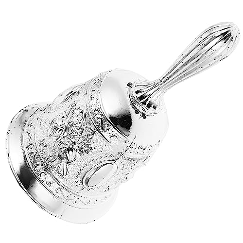 SOPOTUTU Handglocke aus Metall mit Ergonomischem Griff Klarer Rostfrei Servierglocke für Restaurant Bar Kindergarten Hotel Multifunktionale Tischklingel zur Schnellen Hilfe und von SOPOTUTU