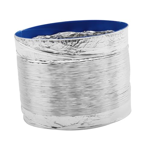 SOPOTUTU Hochtemperaturbeständiger Aluminiumfolie Lüftungsschlauch Durchmesser Flexibler Abluftkanal für Hvac Bad Küche Gewächshaus und Feuerfester Doppelwandiger Luftkanal Silber von SOPOTUTU