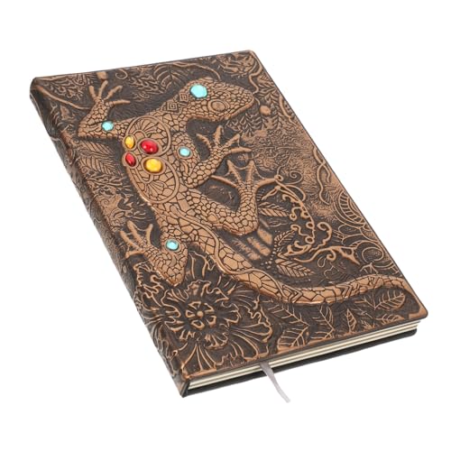 SOPOTUTU Hochwertiges Leder Notizbuch mit Geprägtem Eidechsen Motiv Robustes Multifunktions Notizheft für Studenten Terminplaner Tagebuch Langlebiges Vintage Design für Notizen und SOPOTUTU Hochwertiges Leder Notizbuch mit Geprägtem Eidechsen Motiv Robustes Multifunktions Notizheft für Studenten Terminplaner Tagebuch Langlebiges Vintage Design für Notizen und von SOPOTUTU