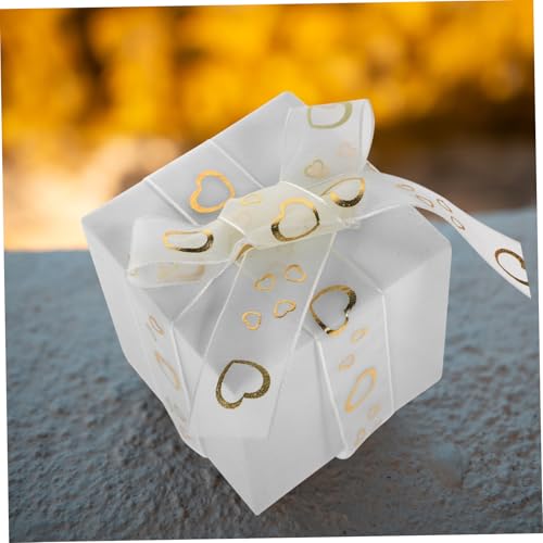 SOPOTUTU Hochwertiges Verschleißfestes Geschenkband mit Goldgeprägtem Transparenter Organza und Herz motiv Vielseitig für Basteln Verpackungen Schleifen und Dekorationen bei Festen SOPOTUTU Hochwertiges Verschleißfestes Geschenkband mit Goldgeprägtem Transparenter Organza und Herz motiv Vielseitig für Basteln Verpackungen Schleifen und Dekorationen bei Festen von SOPOTUTU
