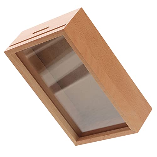 SOPOTUTU Holz Spardose mit Foto Fenster Multifunktionale Münzbox als Sparbüchse und Bilderrahmen aus Bruchsicherem Holz und Acryl für Erwachsene und Wohnkultur von SOPOTUTU