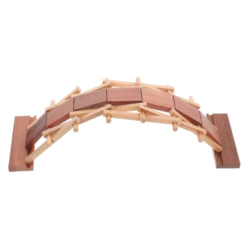 SOPOTUTU Holzbausatz Arch Bridge aus Holz DIY Handgefertigte Pädagogisches Konstruktionsspielzeug für Fördert Kreativität und Geschicklichkeit Stabiles Holzmodell für Bastelfans von SOPOTUTU