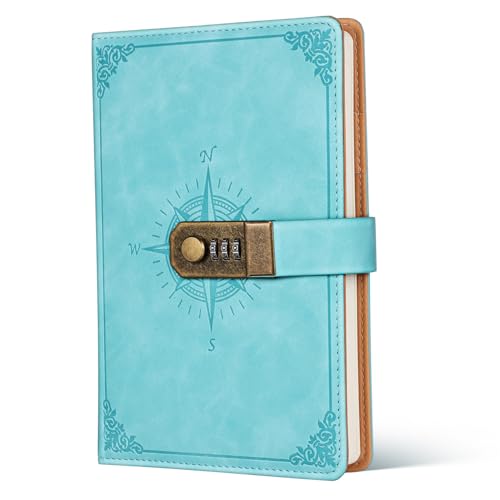 SOPOTUTU Lock Journal mit Schloss Vintage Tagebuch für Passwort Notizbuch mit Kartenfächern Sichere Schreibhefte für Persönliche und Geschäftliche Nutzung SOPOTUTU Lock Journal mit Schloss Vintage Tagebuch für Passwort Notizbuch mit Kartenfächern Sichere Schreibhefte für Persönliche und Geschäftliche Nutzung von SOPOTUTU