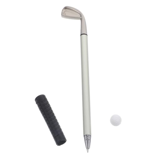SOPOTUTU Metallic Golfclub Kugelschreiber mit Golfball Origineller Schreibtisch Stift Lustiges Bürobedarf Souvenir Glattes Robustes Design für Golf Fans und Besondere Anlässe von SOPOTUTU