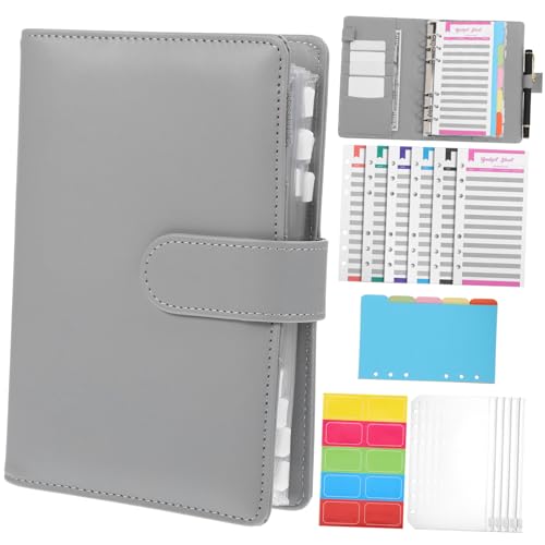 SOPOTUTU Mini Budget Binder aus Grauem Kunstleder Budget Challenge Organizer mit Einfachem Seitenlayout Flexibler Einlage Stylischer Geldplaner für Haushaltsbuch und Finanzplanung SOPOTUTU Mini Budget Binder aus Grauem Kunstleder Budget Challenge Organizer mit Einfachem Seitenlayout Flexibler Einlage Stylischer Geldplaner für Haushaltsbuch und Finanzplanung von SOPOTUTU
