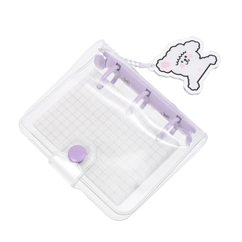 SOPOTUTU Mini Ringbuch Notizbuch mit PVC Transparentem Einband und Kariertem Losem Papier DIY Scrapbook Planer mit Aufbewahrungstasche und Dekorativem Anhänger und Leicht für Schule Büro SOPOTUTU Mini Ringbuch Notizbuch mit PVC Transparentem Einband und Kariertem Losem Papier DIY Scrapbook Planer mit Aufbewahrungstasche und Dekorativem Anhänger und Leicht für Schule Büro von SOPOTUTU