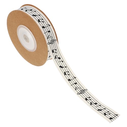 SOPOTUTU Musiknoten Geschenkband Musikalisches Geschenkband für Geburtstags Partydekorationen DIY Bastelband mit Klaren Noten für Musikthemen Vielseitiges Verpackungsband von SOPOTUTU