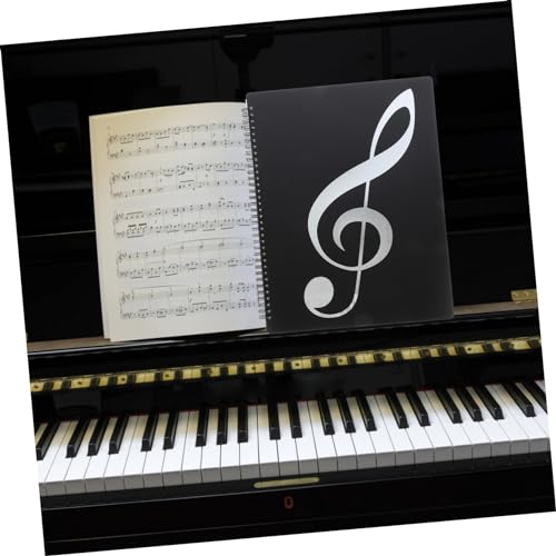 SOPOTUTU Musiknoten Ordner Spiralordner Fächer Notenblatt Ablage Silber Notenschlüssel Design für Musiker Büro und Schule SOPOTUTU Musiknoten Ordner Spiralordner Fächer Notenblatt Ablage Silber Notenschlüssel Design für Musiker Büro und Schule von SOPOTUTU