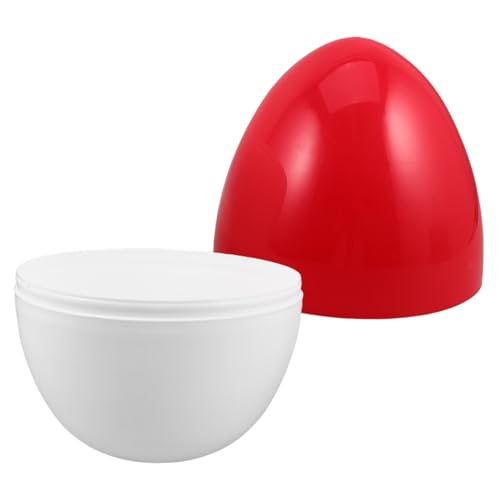 SOPOTUTU Offene Eierschale Lustige Runde Kapseln Leere Partygeschenkboxen Verkaufsautomatenball Ostereiersuche Osterkorbdekorationen Befüllbarer Seifenblasenball Leckerlibehälter von SOPOTUTU