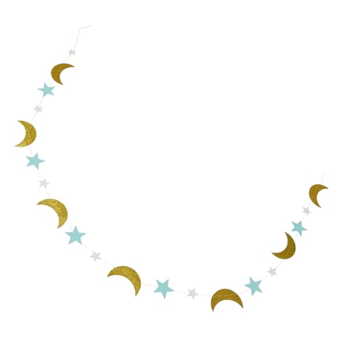 SOPOTUTU Ornament hochzeitsdekoration Party Dekoration Raumdekoration mit Sternen und Mond Traumhafte Dekoration Wandbanner ästhetische Raumdekoration Hängende Sterne Dekorationen Papier von SOPOTUTU