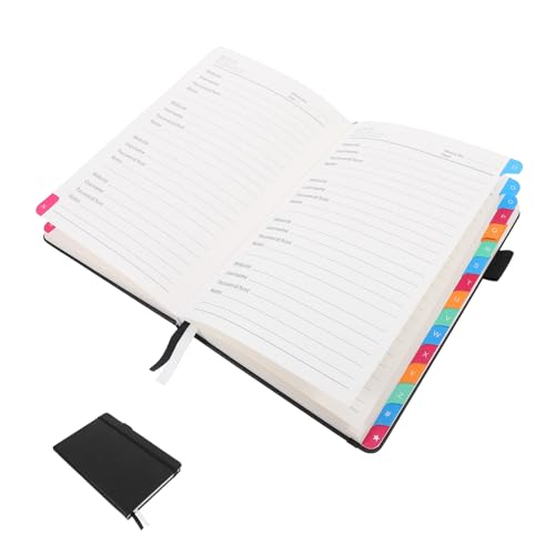 SOPOTUTU Password Management Notepad mit Bunten Alphabetischen Tabs Tragbares Notizbuch für Passwörter und Webseitenadressen Format für Organisation von Kontoinformationen von SOPOTUTU