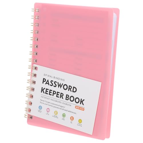 SOPOTUTU Passwortbuch mit Alphabetischen Registern Kleines Notizbuch für Website Adressen Tragbarer Passwort Organizer Pinkes Handliches Adressbuch für Sichere Passwortverwaltung von SOPOTUTU