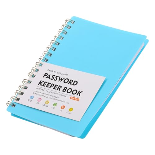 SOPOTUTU Passwortbuch mit Spiralgebundener Hardcover Bindung Alphabetische Register für Schnelle Zugriffe Langlebiges Tintenfestes Papier Notizbuch für Senioren und Passwortverwaltung von SOPOTUTU