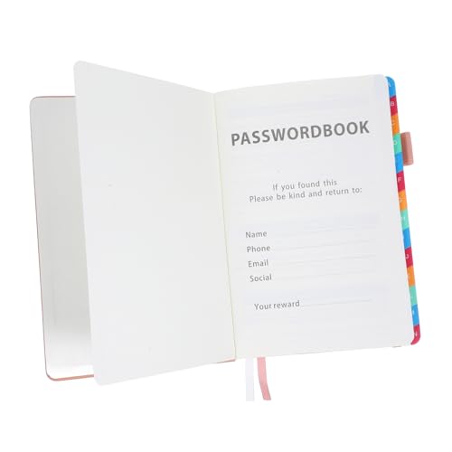 SOPOTUTU Passwortverwaltung Notizbuch mit Bunten Alphabetischen Registerkarten Tragbares Passwort Notizbuch für Websites und Adressen Adressbuch von SOPOTUTU
