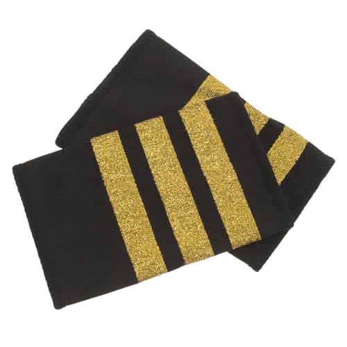 SOPOTUTU Pilot Schulterepauletten Goldene Uniform Schulterklappen aus Strapazierfähigem Webmaterial Komfortabel Reißfest für Flugpersonal und Offiziersuniform Stilvolle Accessoires SOPOTUTU Pilot Schulterepauletten Goldene Uniform Schulterklappen aus Strapazierfähigem Webmaterial Komfortabel Reißfest für Flugpersonal und Offiziersuniform Stilvolle Accessoires von SOPOTUTU