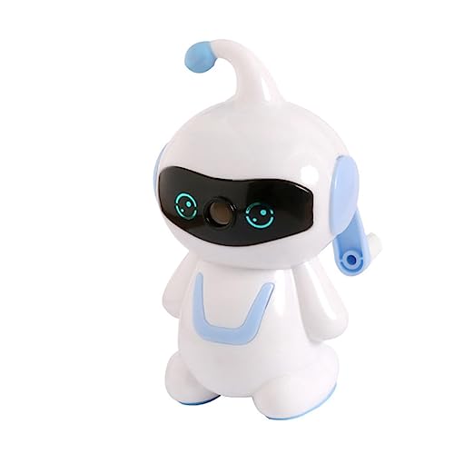 SOPOTUTU Roboter Bleistiftspitzer Im Cartoon Design Handbetrieben Für Langlebiges Material Einstellbare Bleistiftspitzenstärke Und Effektiver Schärfeffekt von SOPOTUTU