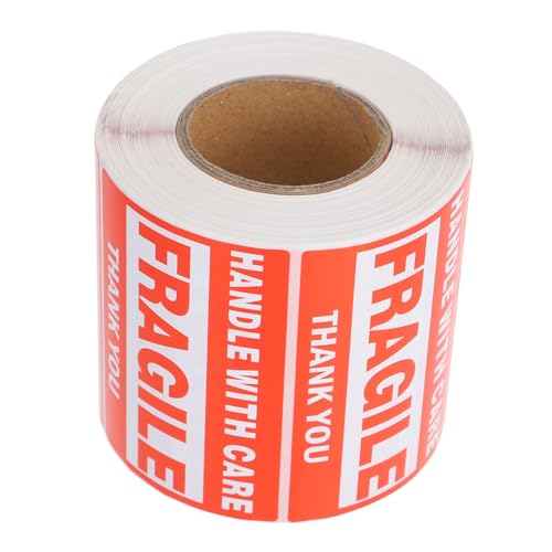 SOPOTUTU Rote Fragile Warning Sticker Selbstklebend mit Warnetiketten für Kartonverpackung Stabile Haftung Kunststoff Glas Metall für Sicheren Versand und Transport von SOPOTUTU