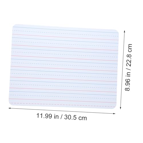 SOPOTUTU Schreibtafel Doppelseitig mit Linien und Blanko Abwischbares Whiteboard für Büro und Schule Wiederverwendbares Leichtes Zeichenbrett für Jugendliche von SOPOTUTU