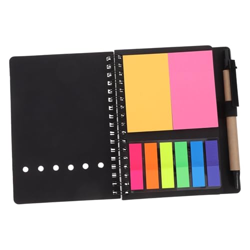 SOPOTUTU Schwarzes Spiralnotizbuch mit Integriertem Stifthalter Haftnotizen und Seitenmarkern Kompaktes Pocket notizpad für Büro Schule und Zuhause Leicht Tragbar Schreibblock Praktisches SOPOTUTU Schwarzes Spiralnotizbuch mit Integriertem Stifthalter Haftnotizen und Seitenmarkern Kompaktes Pocket notizpad für Büro Schule und Zuhause Leicht Tragbar Schreibblock Praktisches von SOPOTUTU