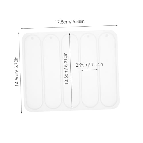 SOPOTUTU Silikonform Lesezeichen Mold für Epoxidharz DIY Buchzeichenherstellung Oval Silikonform für Schulbedarf Vielseitig Kompatibel mit UV harz Wachs Resin von SOPOTUTU