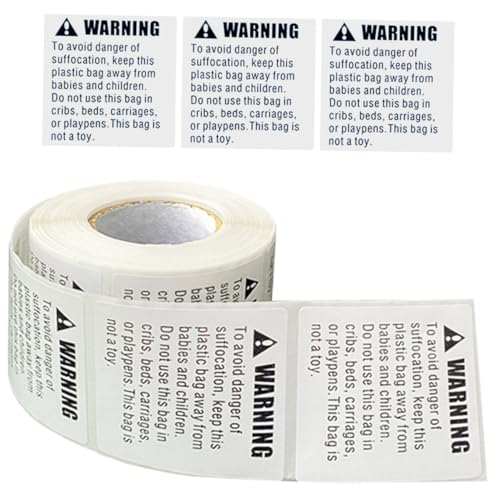 SOPOTUTU Suffocation Warning Aufkleber Selbstklebend Klare Warnhinweise Versandetiketten Sicherheitsetiketten für Verpackungen und Haushalt SOPOTUTU Suffocation Warning Aufkleber Selbstklebend Klare Warnhinweise Versandetiketten Sicherheitsetiketten für Verpackungen und Haushalt von SOPOTUTU