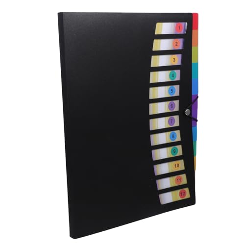 SOPOTUTU Taschenordner Mehrere Fächermappen Papier Organizer Dokumentenmappen Ordner Organizer Ordner Organizer Ordner Büroorganisation Akkordeon Schultaschen Schwarz Pp von SOPOTUTU
