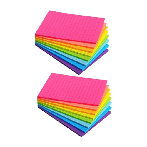 SOPOTUTU Teiliges Kleine Memo Pads mit Fluoreszierenden Ablösbaren Haftnotizen Weiches Schreiben Praktische To Do Listen für Schule Büro und Zuhause Praktisch und Tragbar von SOPOTUTU
