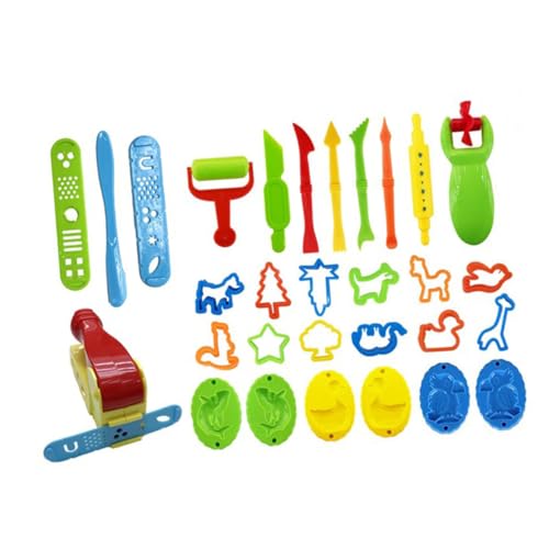 SOPOTUTU Teiliges Plasticine Knetset mit DIY Formen Buntes Knetzubehör für Jungen und Mädchen Ungiftiges Modelliermasse Bastelset für Kreatives und Eltern Junge Zufällige Zufällige Farbe von SOPOTUTU
