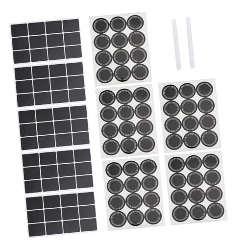 SOPOTUTU Teiliges Schwarze Wiederbeschreibbare Aufkleber aus Wasserfestem PVC Große und Kleine Etiketten für Vorratsdosen Flaschen und Behälter Inklusive Weißem Flüssigem Kreidestift für SOPOTUTU Teiliges Schwarze Wiederbeschreibbare Aufkleber aus Wasserfestem PVC Große und Kleine Etiketten für Vorratsdosen Flaschen und Behälter Inklusive Weißem Flüssigem Kreidestift für von SOPOTUTU