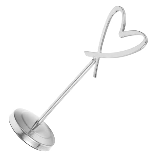 SOPOTUTU Tischkartenhalter Herzform Silber Dekorativer Tischnummernhalter für Hochzeit Vielseitiger Platzkartenhalter für Restaurant Party Memo und Tischdeko SOPOTUTU Tischkartenhalter Herzform Silber Dekorativer Tischnummernhalter für Hochzeit Vielseitiger Platzkartenhalter für Restaurant Party Memo und Tischdeko von SOPOTUTU