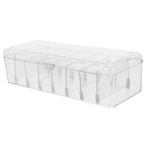 SOPOTUTU Transparente Aufbewahrungsbox Ladekabel-organizer Karteikarten-organizer Kunststoffbehälter Mit Trennwänden Karten-organizer-etui Spielkarten-organizer Das Haustier von SOPOTUTU