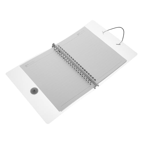 SOPOTUTU Transparenter Mattierter Notizbuch Ordner mit Abnehmbarem Metallclip Liniertes Nachfüllpapier Leichtes Vielseitiges Schreibheft für Schüler Studenten Büro und Alltag von SOPOTUTU